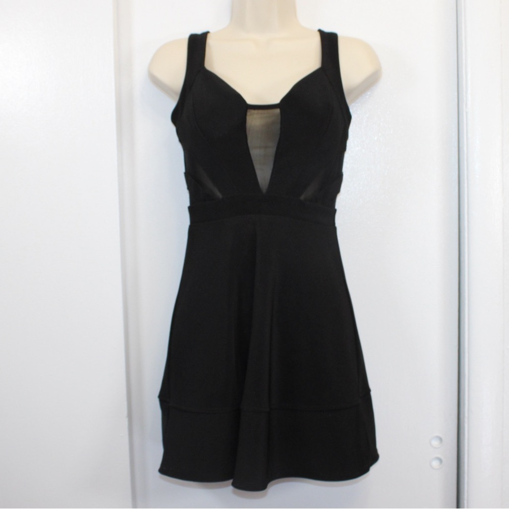 Windsor Black Mesh Cutout Dress Women’s Size Small Bodycon Cocktail‎ Party